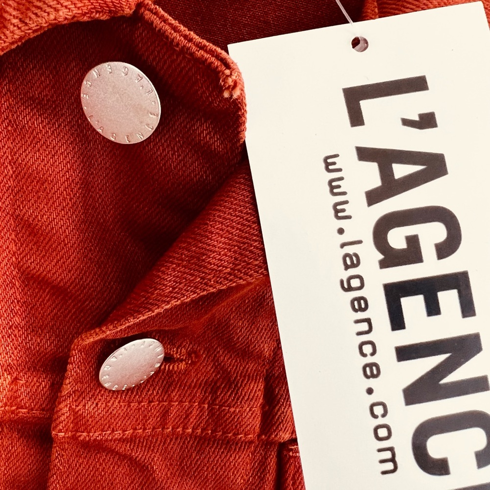 L'AGENCE Red Jean Jacket - Picture 2 of 6